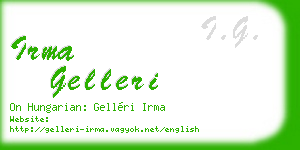 irma gelleri business card